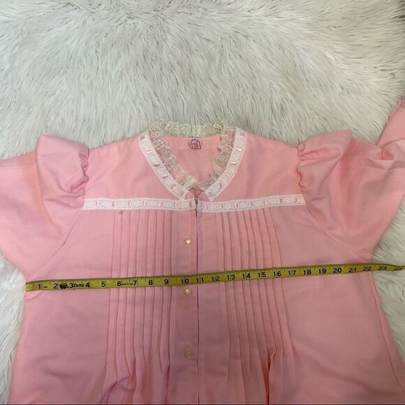 CasaBella Pink Lace Trim Full Zip Long Sleeve Night Gown Pajama Robe Dress XL - Picture 9 of 15
